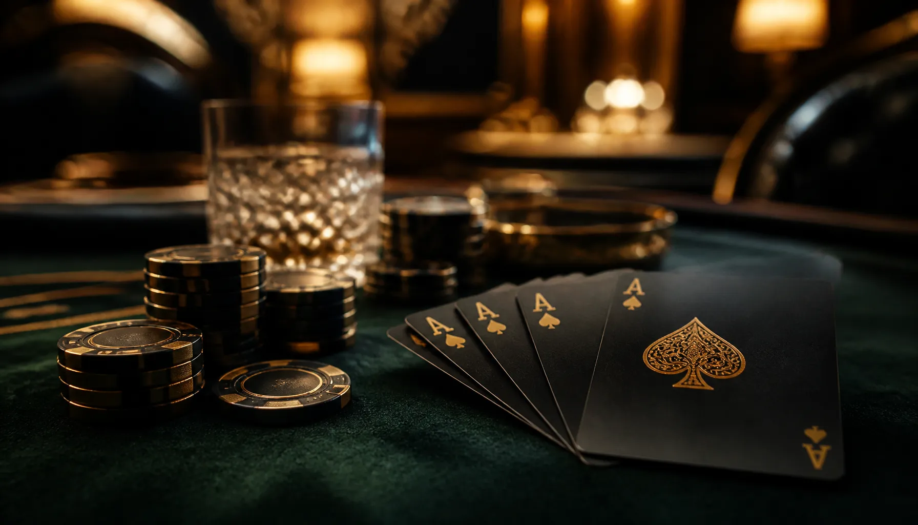 A gleaming golden spinning top rests on a dark marble surface, bathed in warm cinematic light with bokeh highlights
